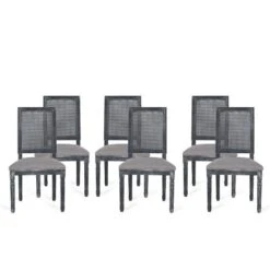 Set Of 6 Regina French Country Wood And Cane Upholstered Dining Chairs - Christopher Knight Home 26 Set Of 6 Regina French Country Wood And Cane Upholstered Dining Chairs - Christopher Knight Home -FurniVerse Store GUEST 23ff173b f4f4 46c3 95aa 992f09598fb4
