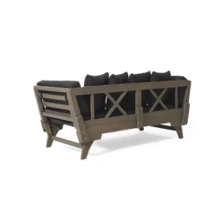 Christopher Knight Home Lana Patio Acacia Convertible 3 Seater Daybed Sofa With Foldable Arm And 4 Pillows -FurniVerse Store GUEST 244952f3 afe9 4f10 887a 97709470c7e6