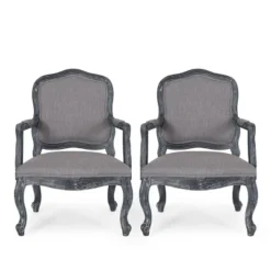 Set Of 2 Andrea French Country Wood Upholstered Dining Armchairs - Christopher Knight Home 28 Set Of 2 Andrea French Country Wood Upholstered Dining Armchairs - Christopher Knight Home -FurniVerse Store GUEST 248240de c6a5 459f 8bd4 afe246285b49