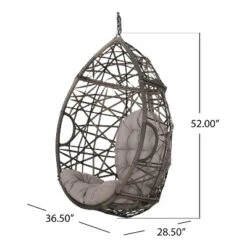 Christopher Knight Home Berkley Outdoor Wicker Tear Drop Hanging Chair With Stand -FurniVerse Store GUEST 24a0bba4 0a8f 4e6c be58 ce71160747ee 1