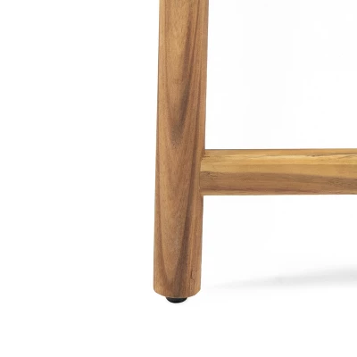 Christopher Knight Home Erick 61.5" Outdoor Wicker And Acacia Wood 3 Seater Bench 7 Christopher Knight Home Erick 61.5" Outdoor Wicker And Acacia Wood 3 Seater Bench - Image 7