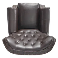 Walder Bonded Leather Press-Back Recliner Club Chair Brown - Christopher Knight Home -FurniVerse Store GUEST 2618e01b 125c 449a 969c 9fe0fba27ab5