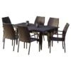 Canoga 7pc Wicker Patio Dining Set - Brown - Christopher Knight Home