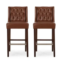 Set Of 2 Bayliss Contemporary Wingback Barstools - Christopher Knight Home -FurniVerse Store GUEST 26afe809 828e 4a0a a3f1 29bf2791a7eb