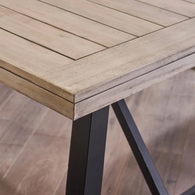 3pc Estelle Farmhouse Cottage Picnic Dining Set Light Gray - Christopher Knight Home 2 3pc Estelle Farmhouse Cottage Picnic Dining Set Light Gray - Christopher Knight Home - Image 2