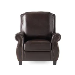 Torreon Faux Leather Recliner Club Chair Dark Brown - Christopher Knight Home -FurniVerse Store GUEST 27151cef 12b4 4888 8ebf 74d8fda76f7d