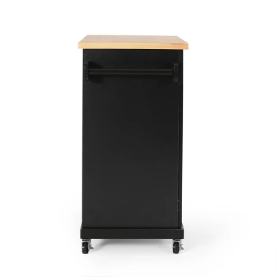 Batavia Contemporary Kitchen Cart With Wheels - Christopher Knight Home 6 Batavia Contemporary Kitchen Cart With Wheels - Christopher Knight Home - Image 6
