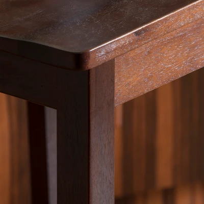 Set Of 2 26.25" Naples Acacia Wood Counter Height Barstool Brown Mahogany - Christopher Knight Home 3 Set Of 2 26.25" Naples Acacia Wood Counter Height Barstool Brown Mahogany - Christopher Knight Home - Image 3