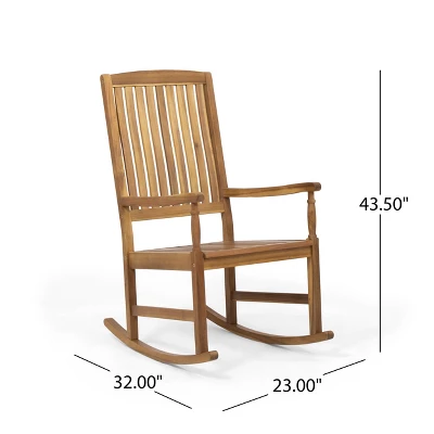 Christopher Knight Home Arcadia Outdoor Acacia Wood Rocking Chairs (Set Of 2) 2 Christopher Knight Home Arcadia Outdoor Acacia Wood Rocking Chairs (Set Of 2) - Image 2