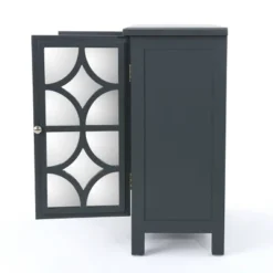 Melora Fir Wood Cabinet With Mirrored Doors Charcoal Gray - Christopher Knight Home -FurniVerse Store GUEST 2b750805 0baf 4812 8899 9b36352ccfb5