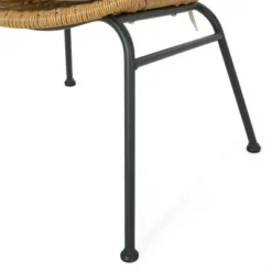 Christopher Knight Home Banya Outdoor Wicker And Iron 3 Piece Chat Set With Tempered Glass Table, Light Brown/Beige -FurniVerse Store GUEST 2c68313e be6f 4977 a861 8d8fc739977c