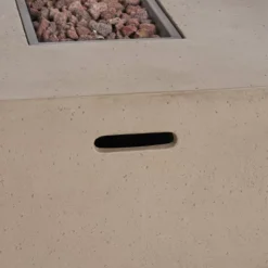 Perla 5pc Acacia Wood Sofa With Rectangular Fire Table - Teak/Cream/Light Gray - Christopher Knight Home -FurniVerse Store GUEST 2d2a0d7b 34c5 4a86 b9be a8e491db7b47