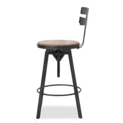 Set Of 2 Alanis Modern Industrial Firwood Adjustable Height Swivel Barstools Natural/Black Brushed Silver - Christopher Knight Home -FurniVerse Store GUEST 2d6803cc dfaf 4e91 bb62 602c1032a829