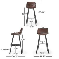 Set Of 2 30" Dax Faux Leather Barstool Brown - Christopher Knight Home 7 Set Of 2 30" Dax Faux Leather Barstool Brown - Christopher Knight Home -FurniVerse Store GUEST 2d958ce4 fa9b 431b a0ad 1a2d54d26433