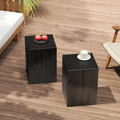 Christopher Knight Home Zata Modern Patio Square-Column Lightweight Concrete End Table 7 Christopher Knight Home Zata Modern Patio Square-Column Lightweight Concrete End Table - Image 7