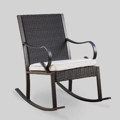 Harmony Wicker Patio Rocking Chair - Christopher Knight Home 5 Harmony Wicker Patio Rocking Chair - Christopher Knight Home - Image 5