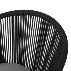 Christopher Knight Home Laguna Outdoor Rope Club Chairs With Cushion (Set Of 2), Black/Gray -FurniVerse Store GUEST 30b20d96 2953 4e25 b982 5c330f3cfce2