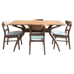 5pc 60" Idalia Mid-Century Modern Dining Set - Christopher Knight Home 12 5pc 60" Idalia Mid-Century Modern Dining Set - Christopher Knight Home -FurniVerse Store GUEST 3182aa81 3197 4ac6 9816 ee86b6332cf0