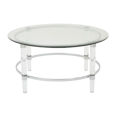 Glass Coffee Table Cocktail Table Center Table Side Table Small Table, Round/Rectangular-Christopher Knight Home 3 Glass Coffee Table Cocktail Table Center Table Side Table Small Table, Round/Rectangular-Christopher Knight Home - Image 3