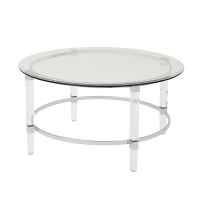 Glass Coffee Table Cocktail Table Center Table Side Table Small Table, Round/Rectangular-Christopher Knight Home 4 Glass Coffee Table Cocktail Table Center Table Side Table Small Table, Round/Rectangular-Christopher Knight Home - Image 4