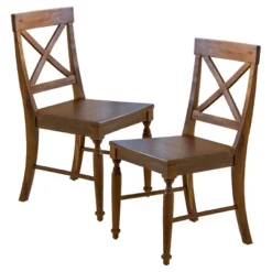 Set Of 2 Rovie Acacia Wood Dining Chair - Christopher Knight Home -FurniVerse Store GUEST 32c60c33 238b 4487 a93e cf820906fd30
