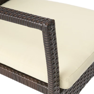 Christopher Knight Home Campbell Outdoor Wicker 5 Piece Dining Set With Cushion 7 Christopher Knight Home Campbell Outdoor Wicker 5 Piece Dining Set With Cushion - Image 7