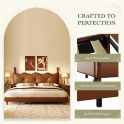 Christopher Knight Home Calka Modern Faux Leather Upholstered Coffee Bed With Headboard -FurniVerse Store GUEST 36dcc820 e525 4b71 bc5c 38f6f0e05f1a