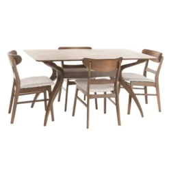 5pc 60" Idalia Mid-Century Modern Dining Set - Christopher Knight Home 11 5pc 60" Idalia Mid-Century Modern Dining Set - Christopher Knight Home -FurniVerse Store GUEST 3710e4e2 4351 434d 9895 2ebc825b8e15