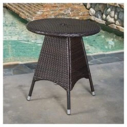 Ceylon 3-piece Wicker Patio Bistro Set - Brown - Christopher Knight Home -FurniVerse Store GUEST 37a216bc ee99 4d64 b6ef ec3adb8e0e51 1