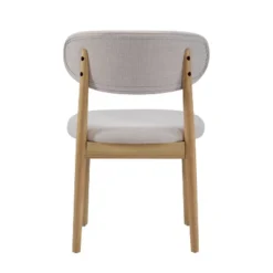Christopher Knight Home Bulwarth Mid-Century Modern Rubberwood Upholstered Dining Chair With Curved Back (Set Of 2) -FurniVerse Store GUEST 3b42183f 3ae5 493a 8890 a2d43d198e19