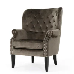 Tomlin New Velvet Club Chair - Christopher Knight Home -FurniVerse Store GUEST 3bda3ab9 8f65 42ac b0cf 064576528fc1