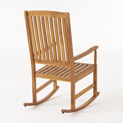 Christopher Knight Home Arcadia Outdoor Acacia Wood Rocking Chairs (Set Of 2) 5 Christopher Knight Home Arcadia Outdoor Acacia Wood Rocking Chairs (Set Of 2) - Image 5