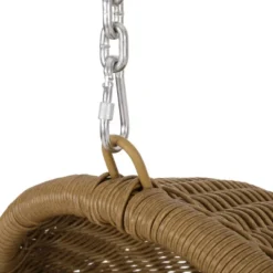 Ripley Outdoor Wicker Hanging Chair With Stand - Light Brown/Beige - Christopher Knight Home -FurniVerse Store GUEST 3e148305 d423 49c0 a4af 89ce310a6180