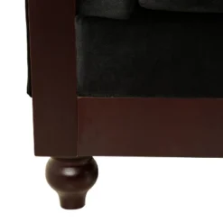 59"W Chesterfield Velvet Loveseat Sofa, Upholstered Sofa Couch With Rolled Arm Dutch And Tufted Button - Christopher Knight Home -FurniVerse Store GUEST 4008b523 a11b 4ca3 9d12 86f51c411e2a