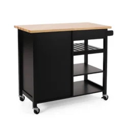 Westcliffe Contemporary Kitchen Cart With Wheels - Christopher Knight Home -FurniVerse Store GUEST 4099cae8 645a 45c7 ba62 8fa2eec6c86d