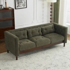 78"W Sofa Couch, Modern Upholstered 3-seater Sofa Chair With Tufted Design For Living Room -Christopher Knight Home
