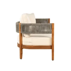 Christopher Knight Home Robin 76" Patio Rustic Rope Weave Acacia Wood 3-Seater Sofa With Cushions -FurniVerse Store GUEST 41521038 585f 47c2 b7ce 424f0270695e