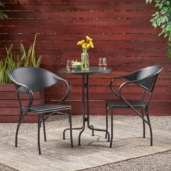 Palm Desert 3pc Iron Modern Bistro Set - Christopher Knight Home -FurniVerse Store GUEST 42287bfe db0f 4d88 849e 6a4acea3d9d2
