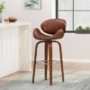 Jakin Mid-Century Modern Upholstered Swivel Barstool - Christopher Knight Home