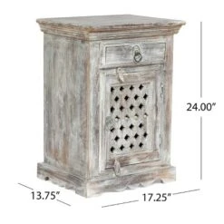 Tijeras Handcrafted Boho Mango Wood Nightstand Distressed White - Christopher Knight Home 19 Tijeras Handcrafted Boho Mango Wood Nightstand Distressed White - Christopher Knight Home -FurniVerse Store GUEST 4466248a 69ce 4910 804e 76cdbde65287