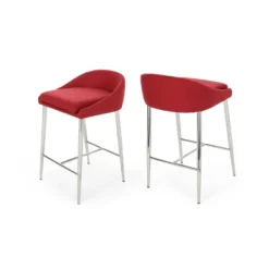 Set Of 2 Bandini Modern Upholstered Counter Height Barstools - Christopher Knight Home -FurniVerse Store GUEST 4504637e ec3a 4e7b a5ff ccf1ada7dafe