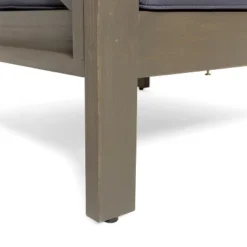 Christopher Knight Home Brava Outdoor Acacia Wood 5 Seater Sectional Sofa Set With Fire Pit -FurniVerse Store GUEST 455e4343 4dd9 4455 97b6 985106a3b9ae