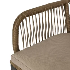 Russel 3pc Outdoor Wicker 2 Seater Chat Set - Light Brown/Beige - Christopher Knight Home -FurniVerse Store GUEST 4585d605 a923 42f0 8f74 ad24751dd3ce