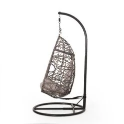 Christopher Knight Home Berkley Outdoor Wicker Tear Drop Hanging Chair With Stand -FurniVerse Store GUEST 47696525 8f4b 47db b940 0951f285f922