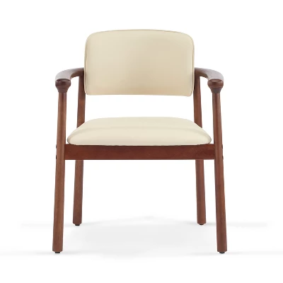 Christopher Knight Home Contemporary Jessica Rubberwood Faux Leather Upholstered Dining Chairs (Set Of 2) 3 Christopher Knight Home Contemporary Jessica Rubberwood Faux Leather Upholstered Dining Chairs (Set Of 2) - Image 3