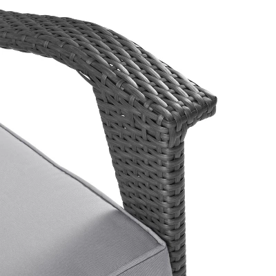 Christopher Knight Home Honolulu 48" Outdoor Wicker Loveseat With Cushions, Gray/Light Gray 7 Christopher Knight Home Honolulu 48" Outdoor Wicker Loveseat With Cushions, Gray/Light Gray - Image 7