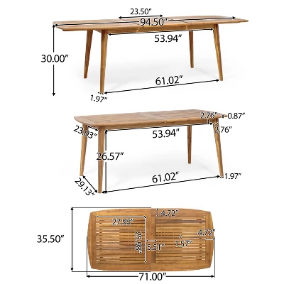 Christopher Knight Home Algoma Outdoor Acacia Wood And Wicker 9 Piece Dining Set With Cushion 2 Christopher Knight Home Algoma Outdoor Acacia Wood And Wicker 9 Piece Dining Set With Cushion - Image 2
