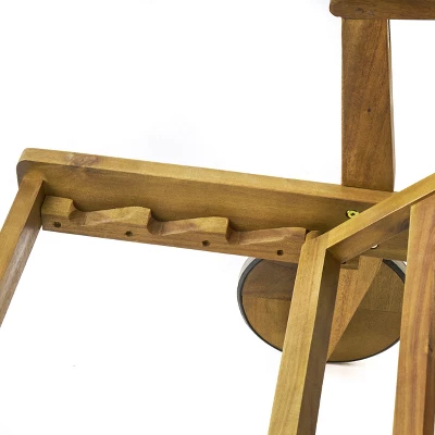 Christopher Knight Home Perla Outdoor Acacia Wood Armless Adjustable Chaise Lounge With Cushion (Set Of 4) 7 Christopher Knight Home Perla Outdoor Acacia Wood Armless Adjustable Chaise Lounge With Cushion (Set Of 4) - Image 7