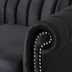Glenmont Modern Glam Channel Stitch Velvet Loveseat With Nailhead Trim - Christopher Knight Home 9 Glenmont Modern Glam Channel Stitch Velvet Loveseat With Nailhead Trim - Christopher Knight Home -FurniVerse Store GUEST 4a35b109 c219 4ef0 8828 51f01f7e316e