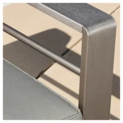 Cape Coral 5pc Aluminum Sofa Set With Cushions - Khaki - Christopher Knight Home -FurniVerse Store GUEST 4b3c6475 9a22 471f a84d baa77a1d3df9